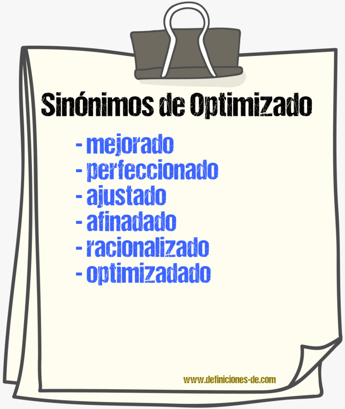 Sinónimos de optimizado