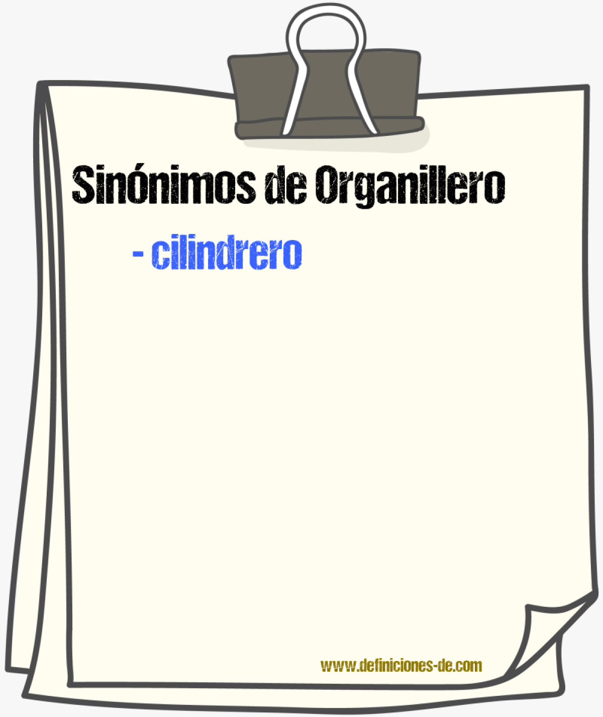 Sinnimos de organillero