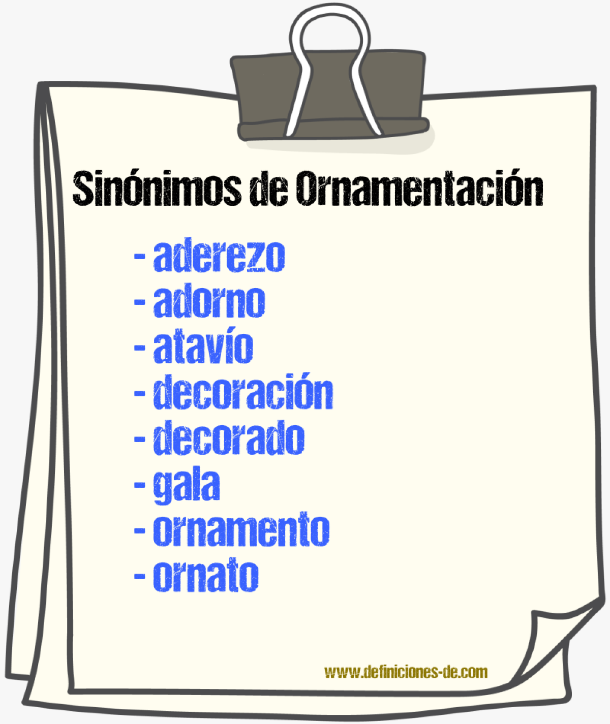 Sinnimos de ornamentacin