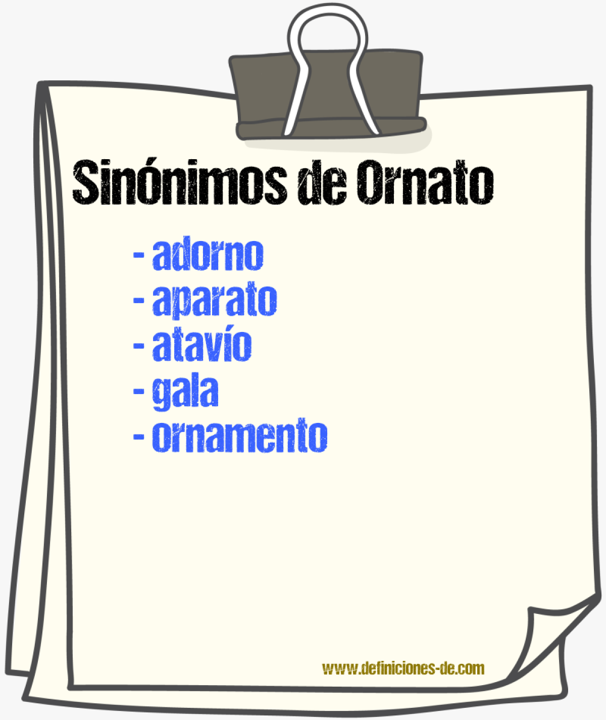 Sinnimos de ornato