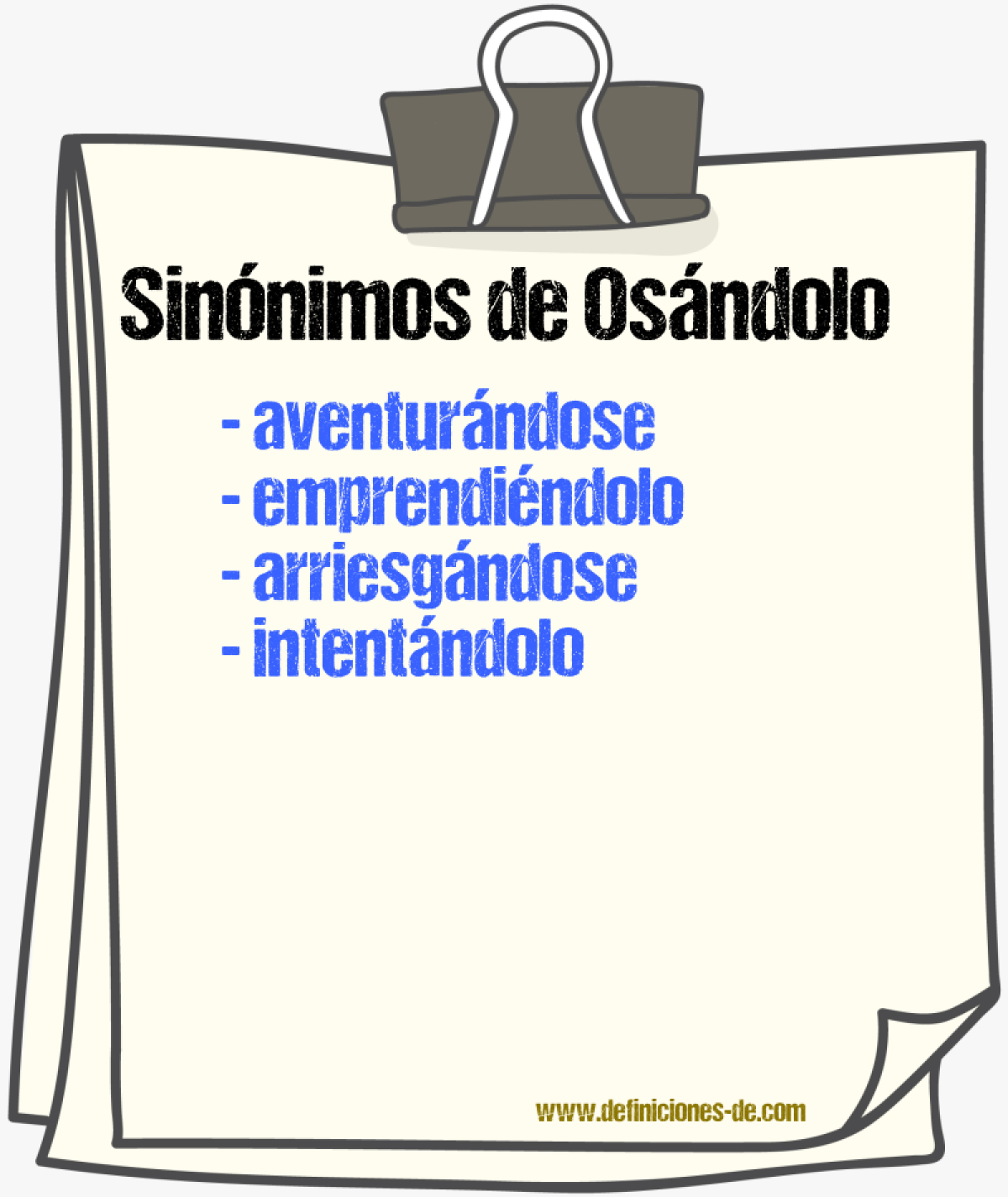 Sinónimos de osándolo