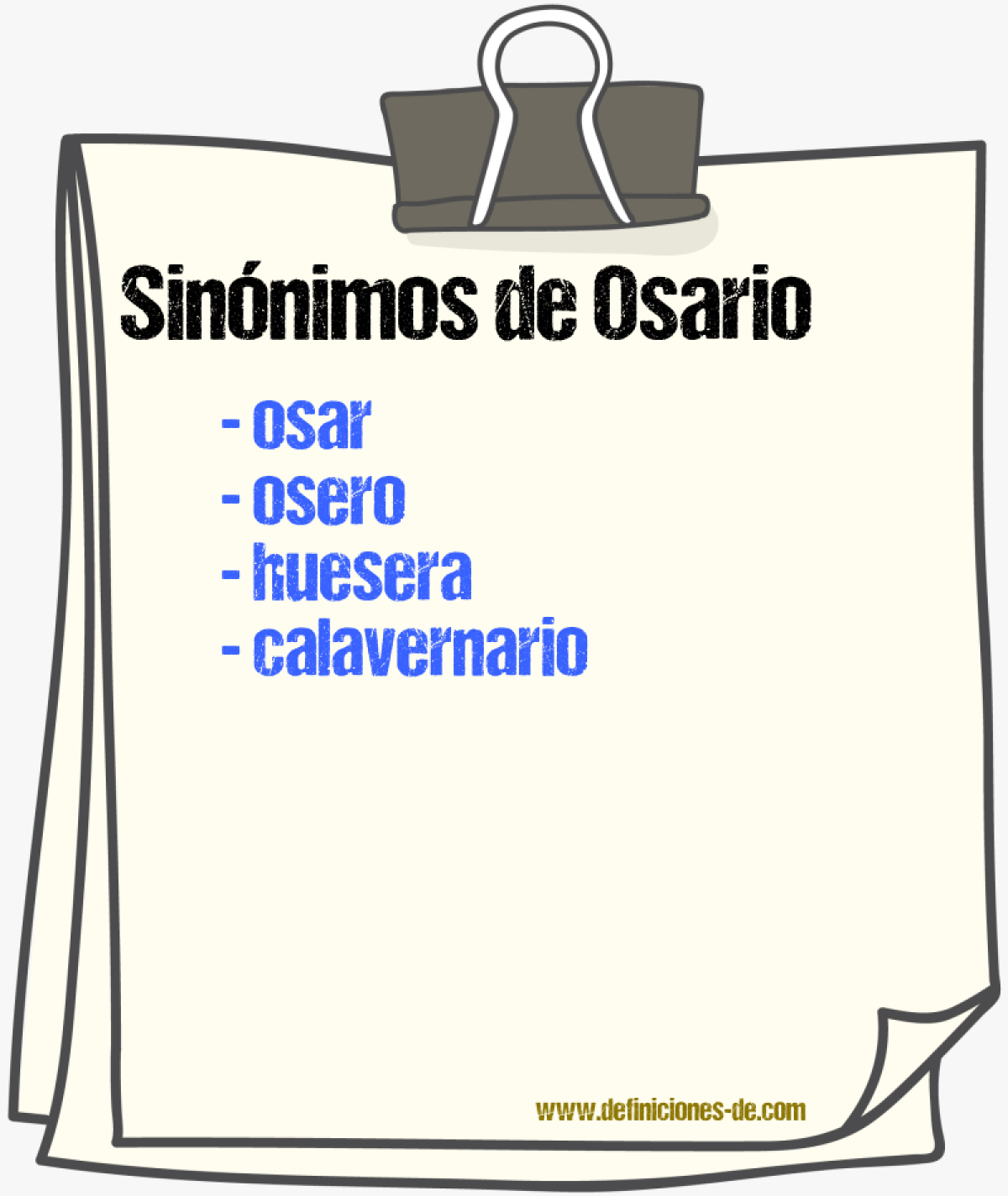 Sinnimos de osario