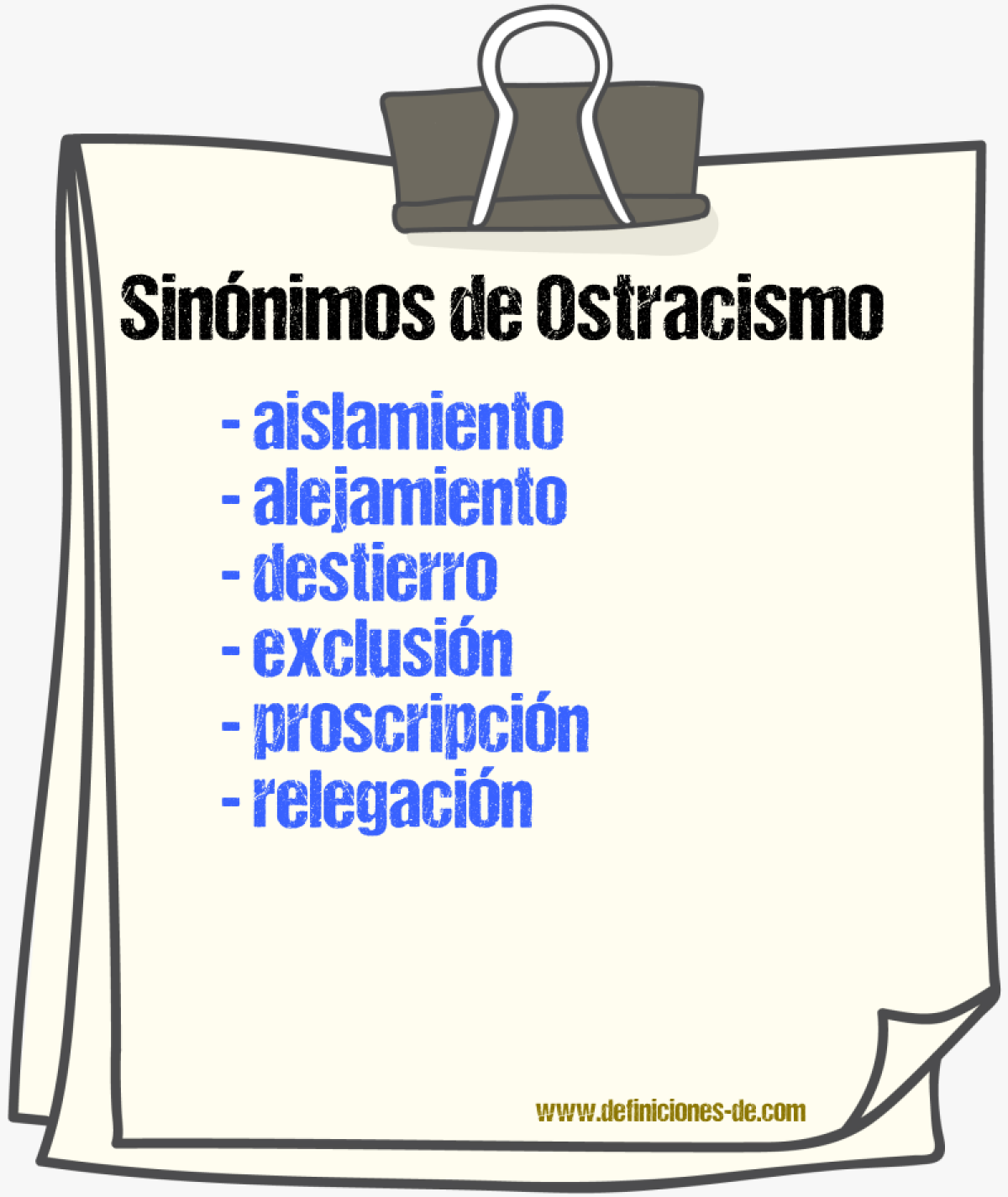 Sinnimos de ostracismo