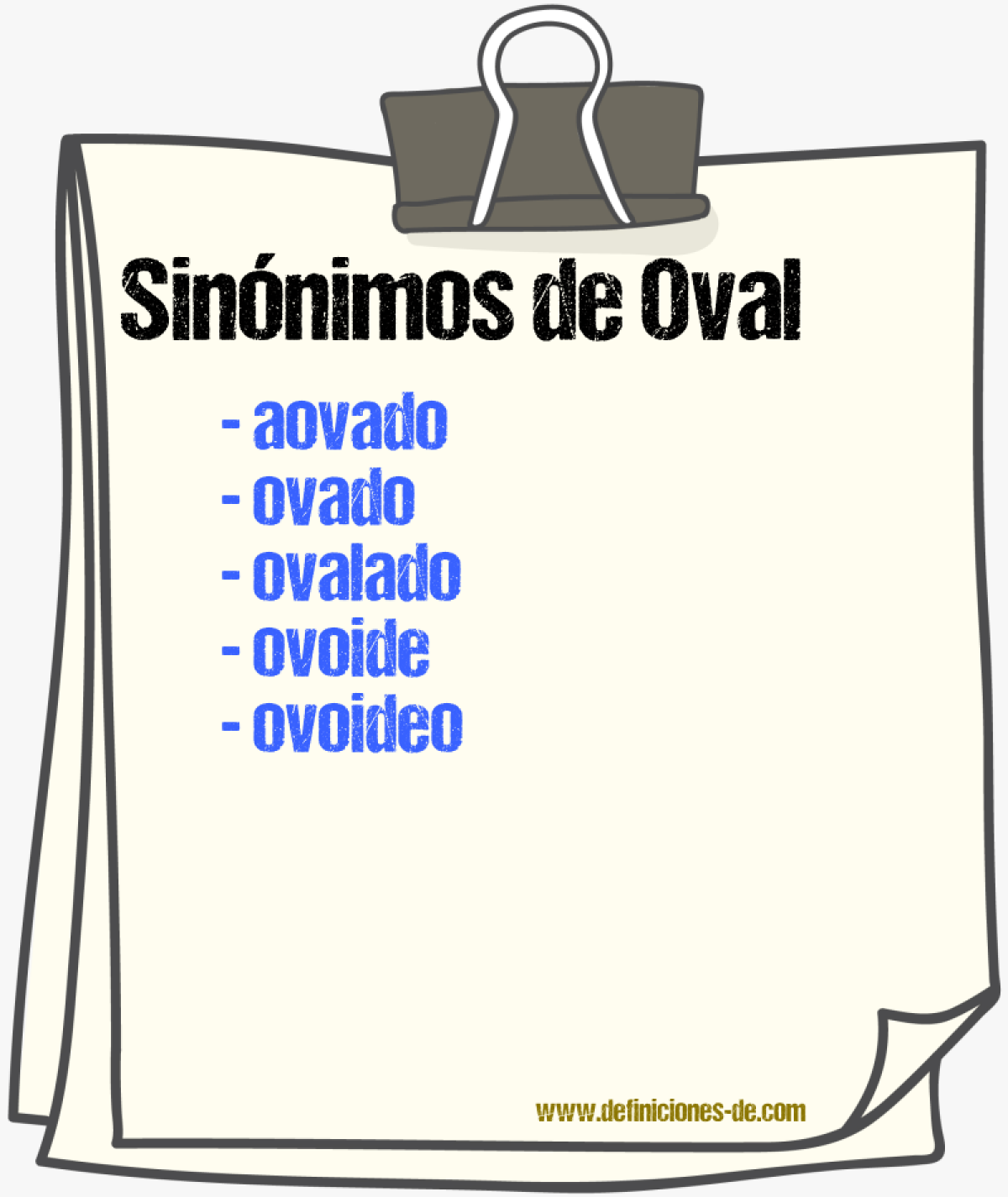 Sinnimos de oval