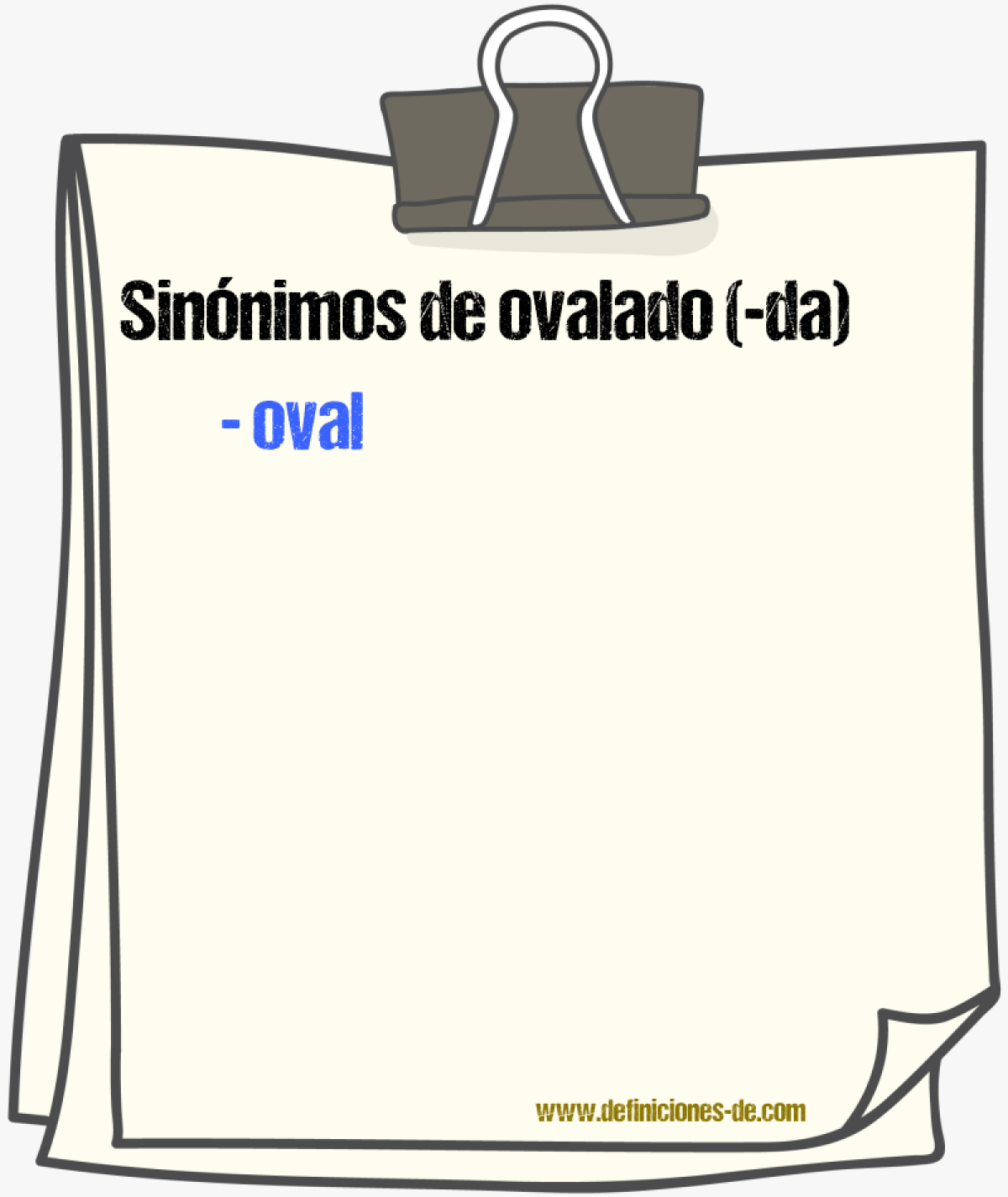 Sinnimos de ovalado