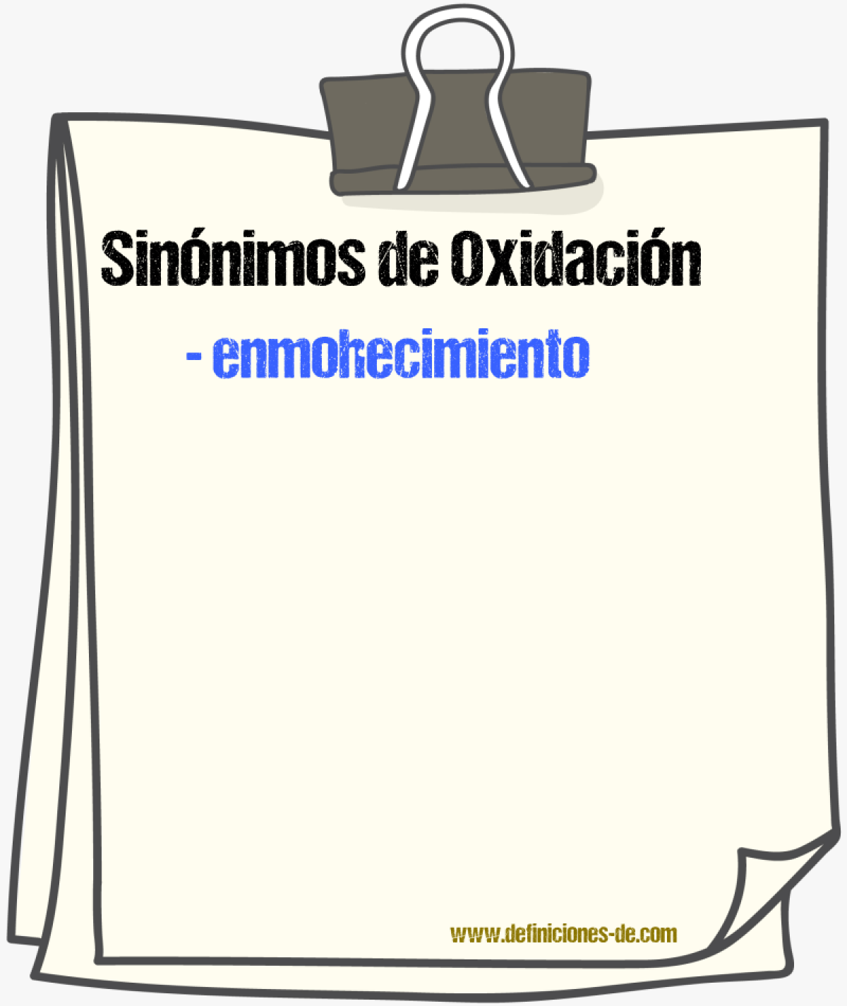 Sinnimos de oxidacin