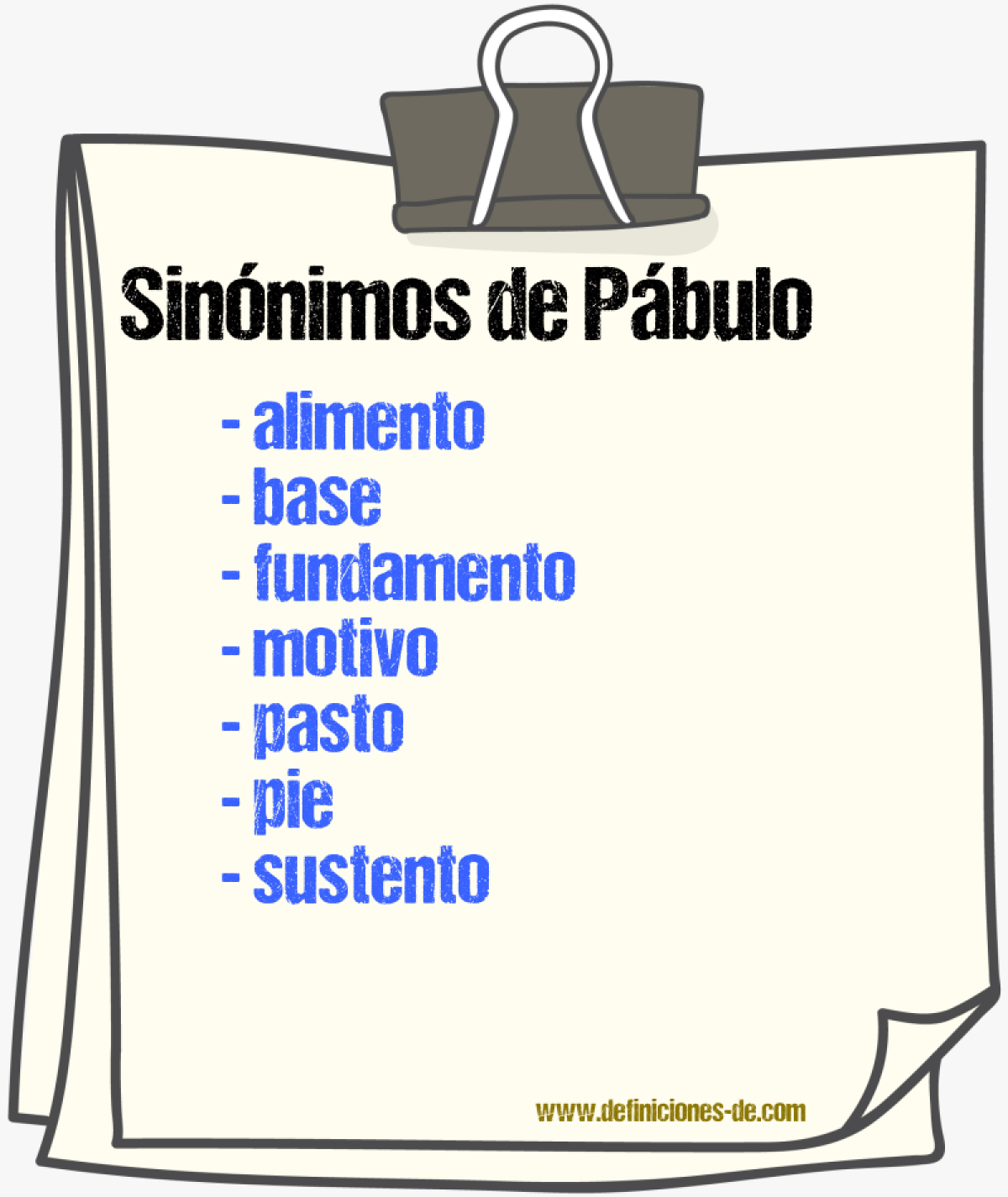 Sinnimos de pbulo