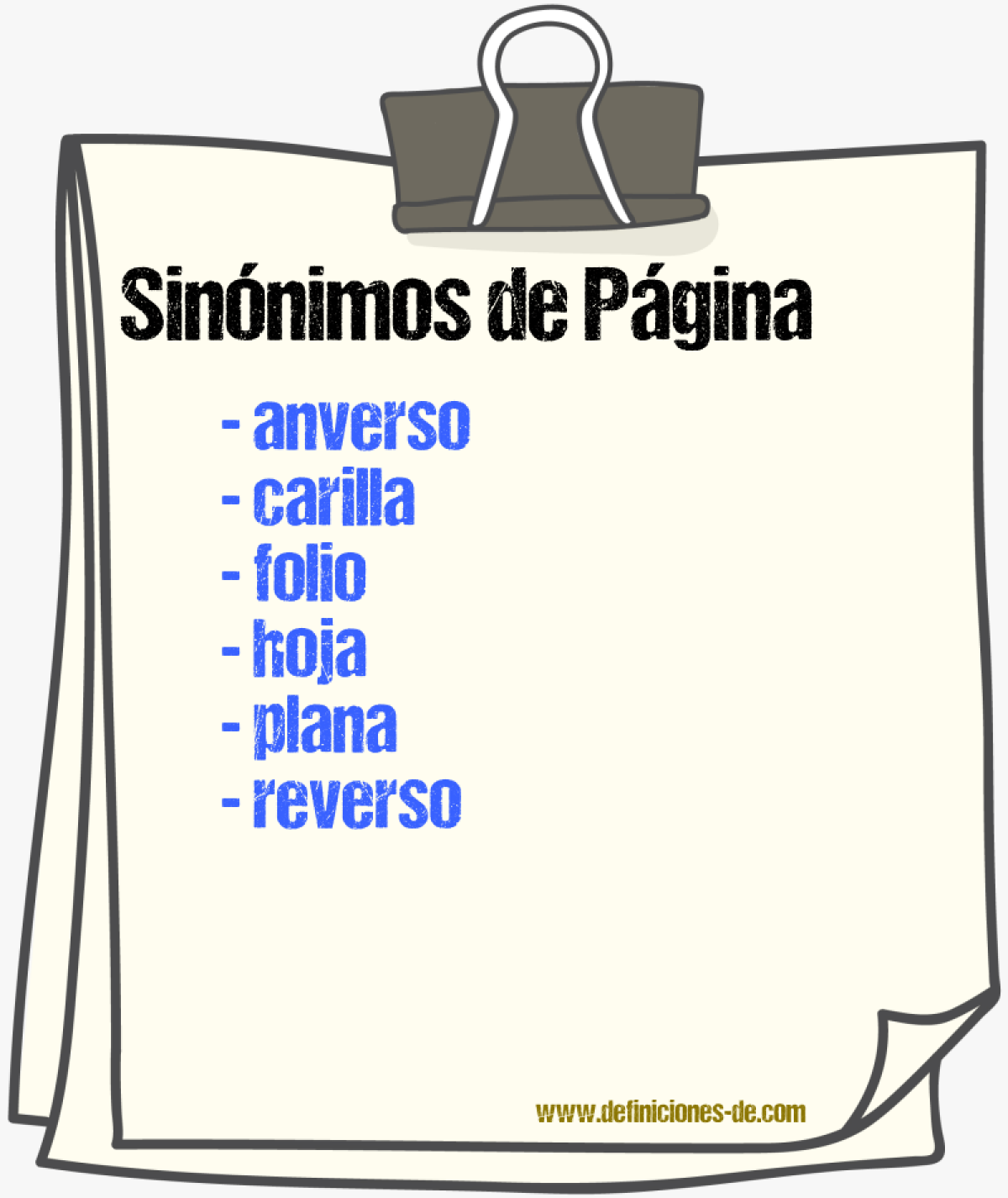 Sinnimos de pgina