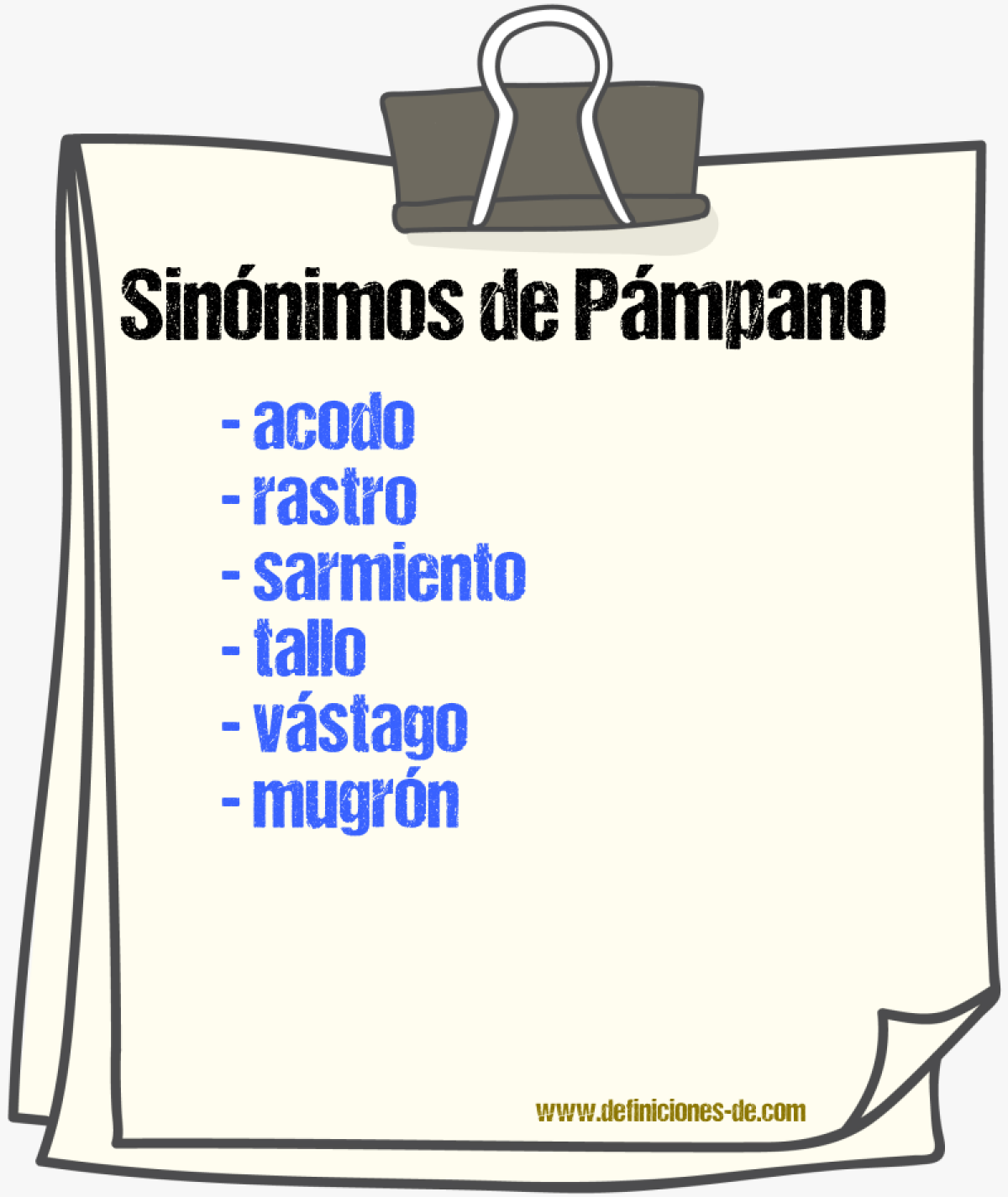 Sinnimos de pmpano