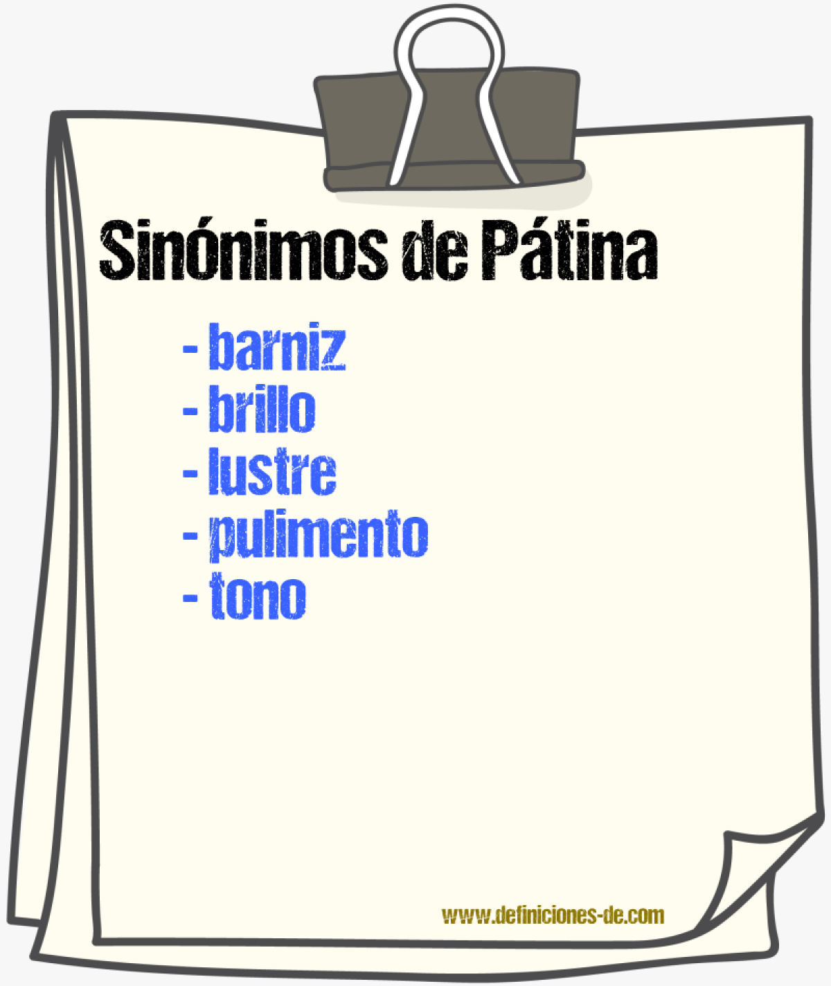 Sinnimos de ptina