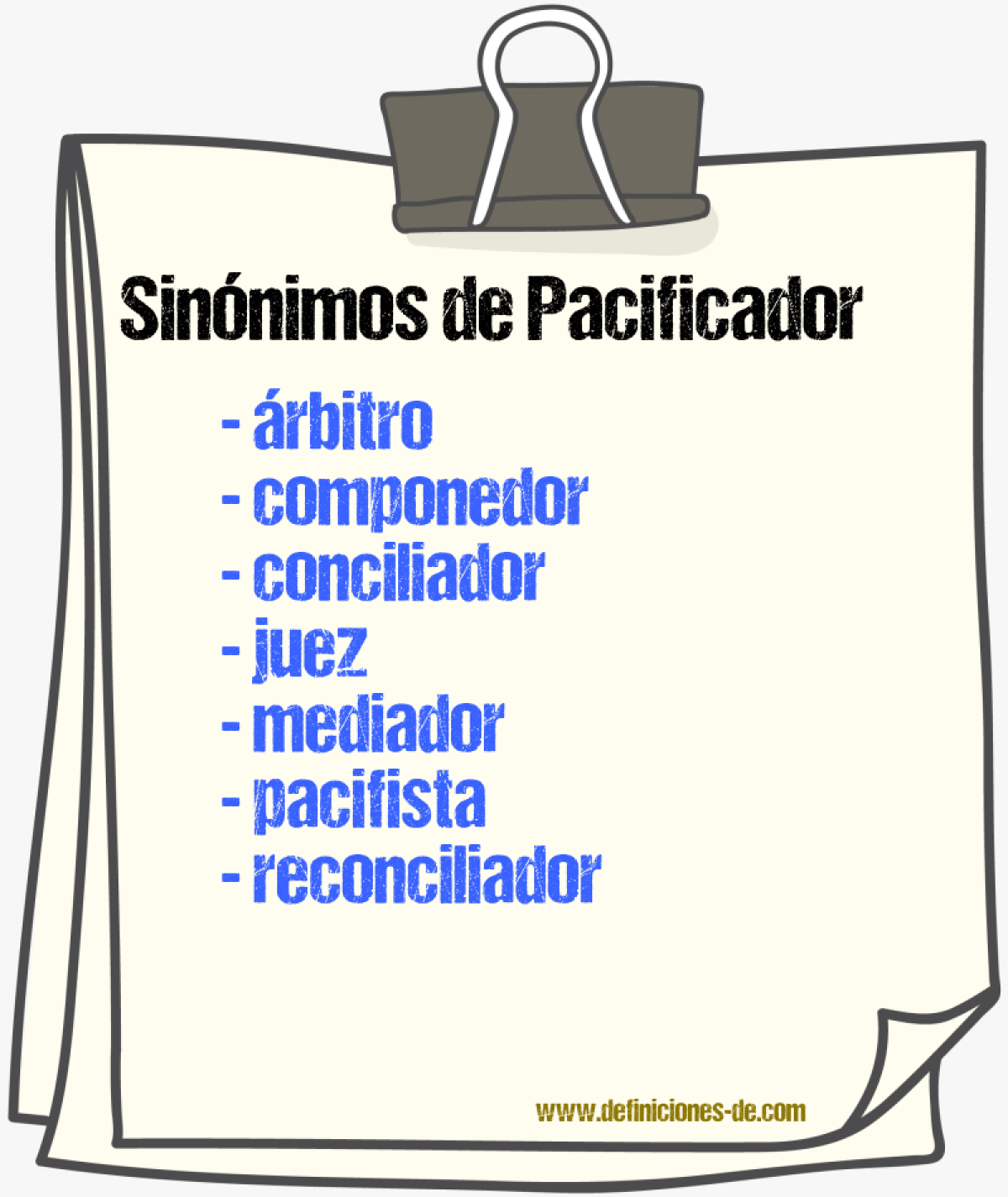 Sinnimos de pacificador