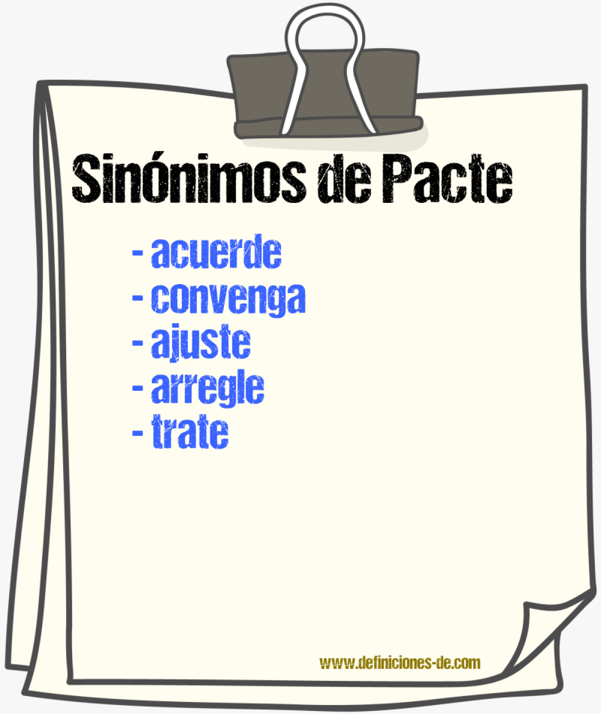 Sinónimos de pacte