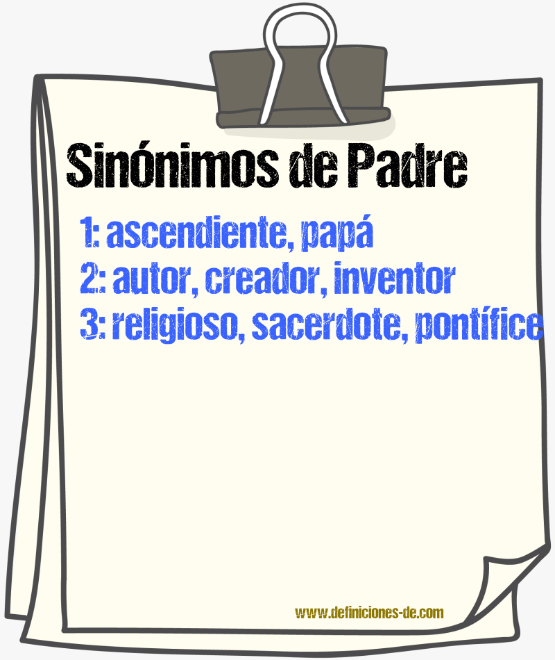 Sinnimos de padre