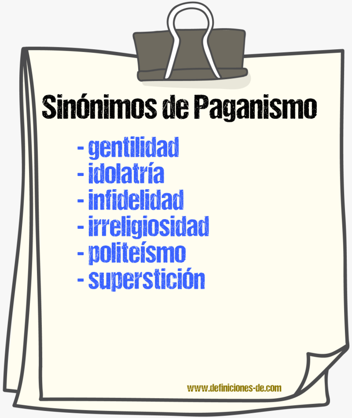 Sinnimos de paganismo