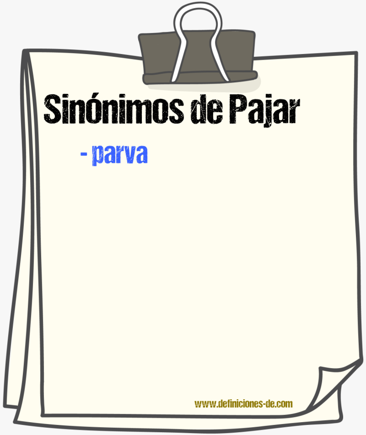 Sinnimos de pajar