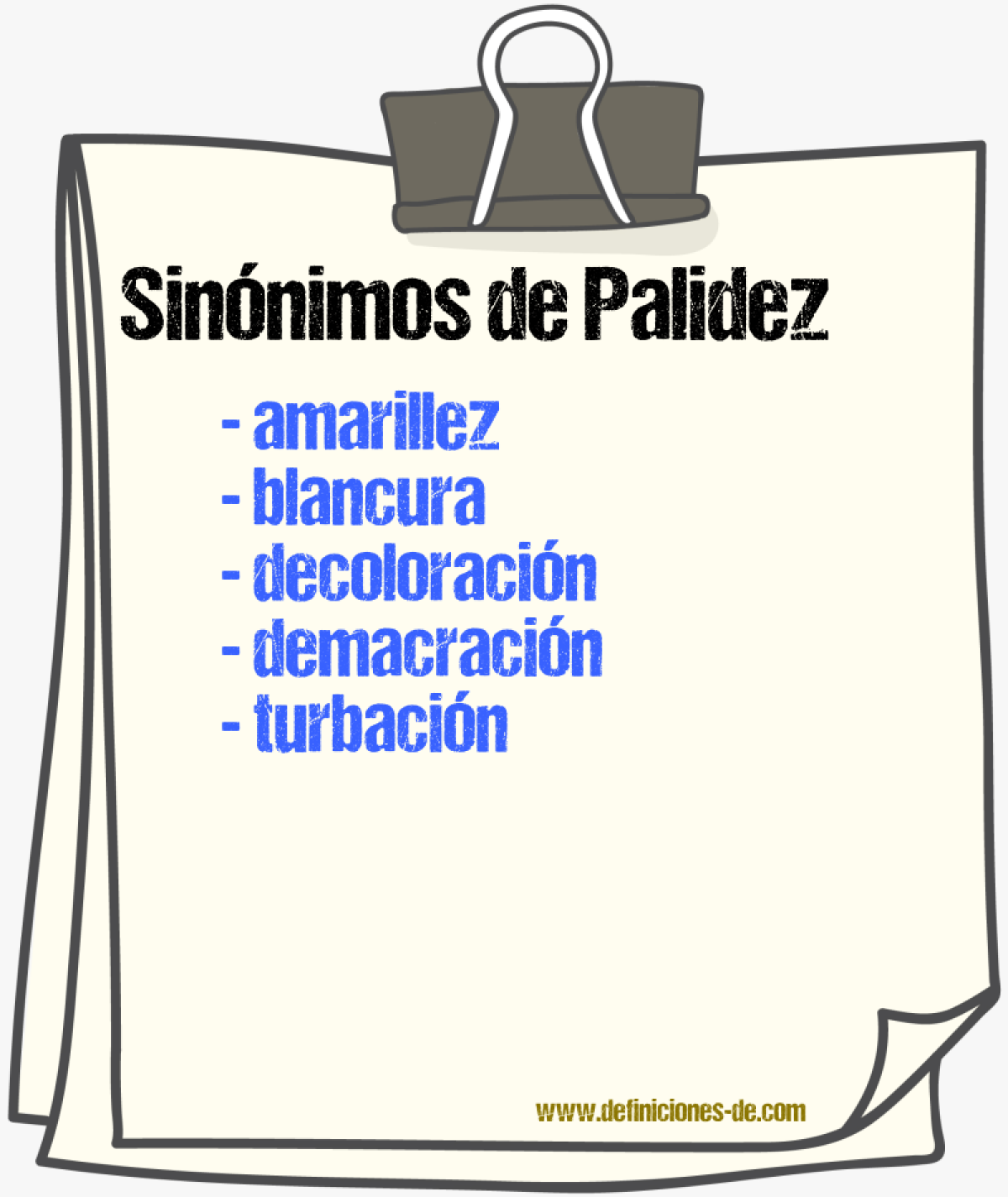 Sinnimos de palidez