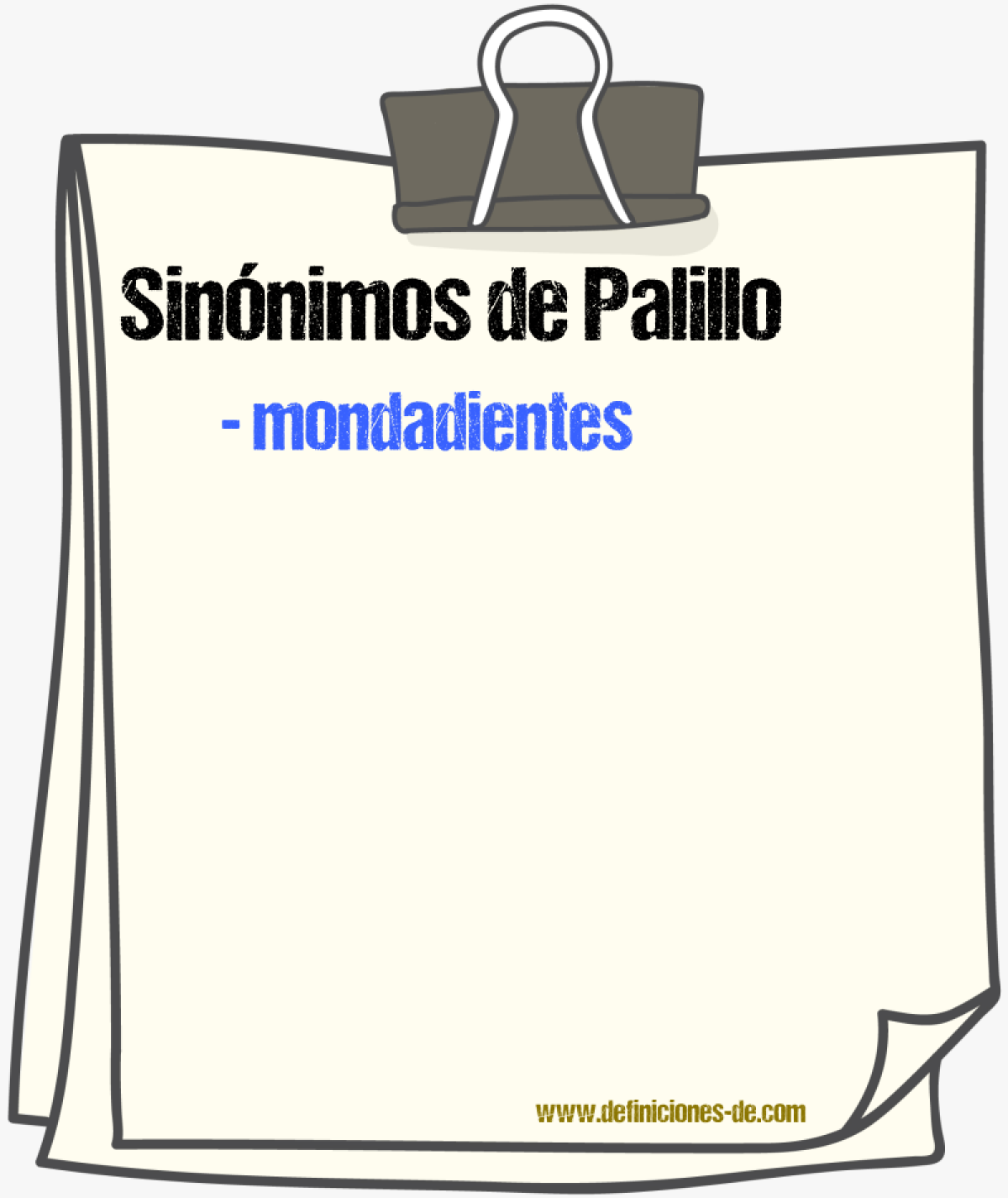 Sinnimos de palillo