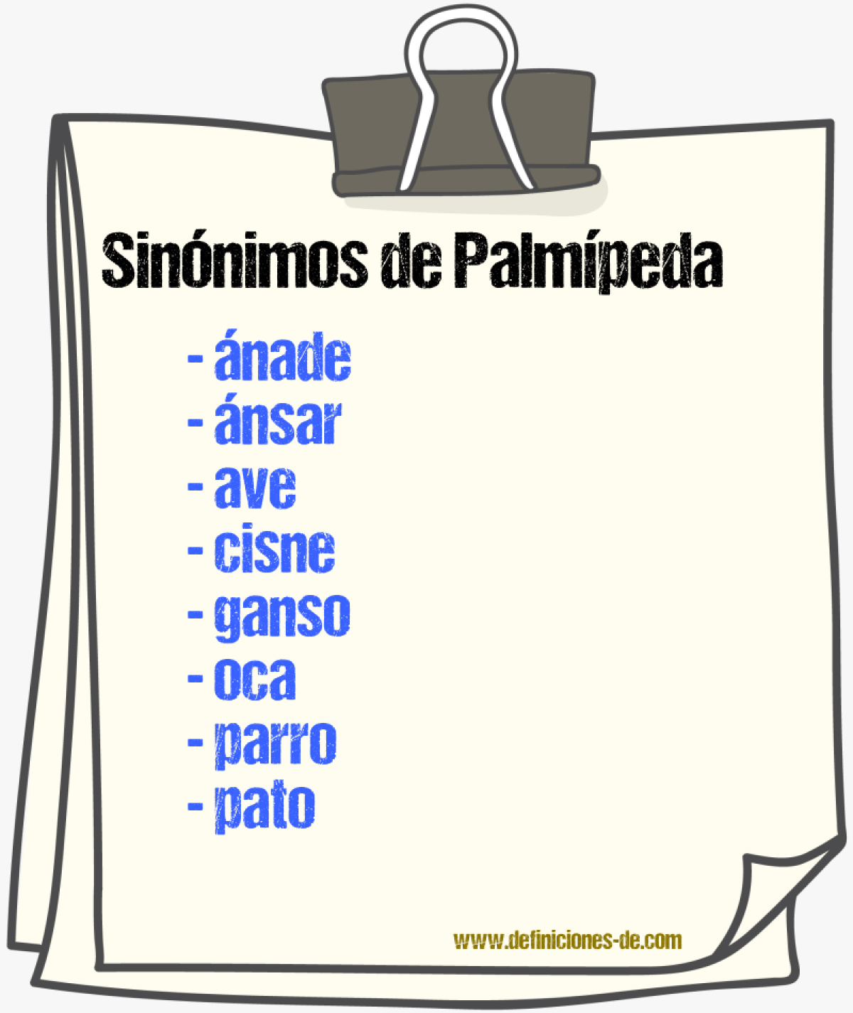 Sinnimos de palmpeda