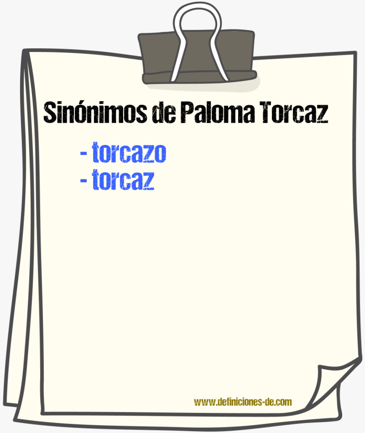 Sinnimos de paloma torcaz