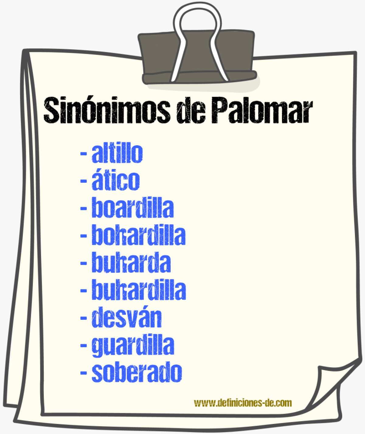 Sinnimos de palomar