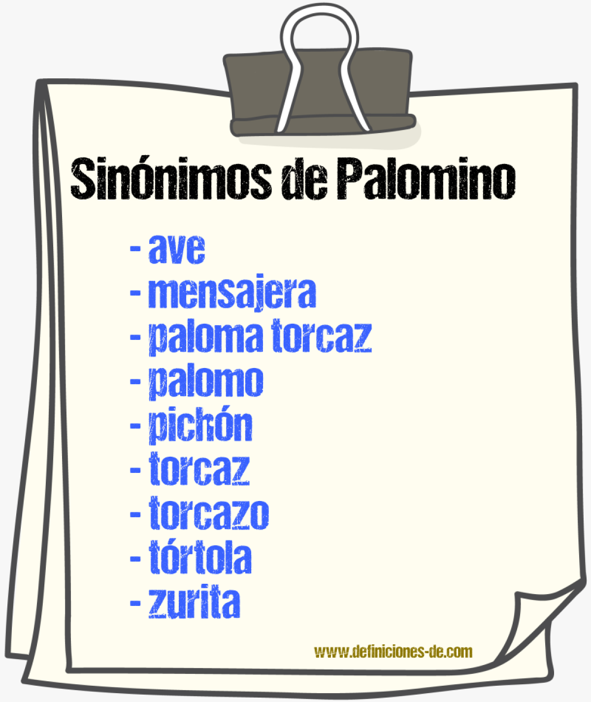 Sinnimos de palomino