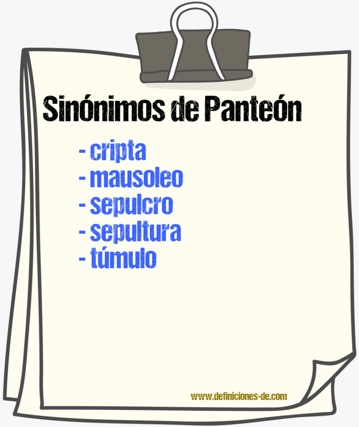 Sinnimos de panten