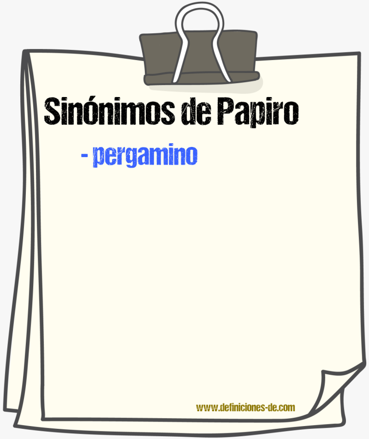 Sinnimos de papiro