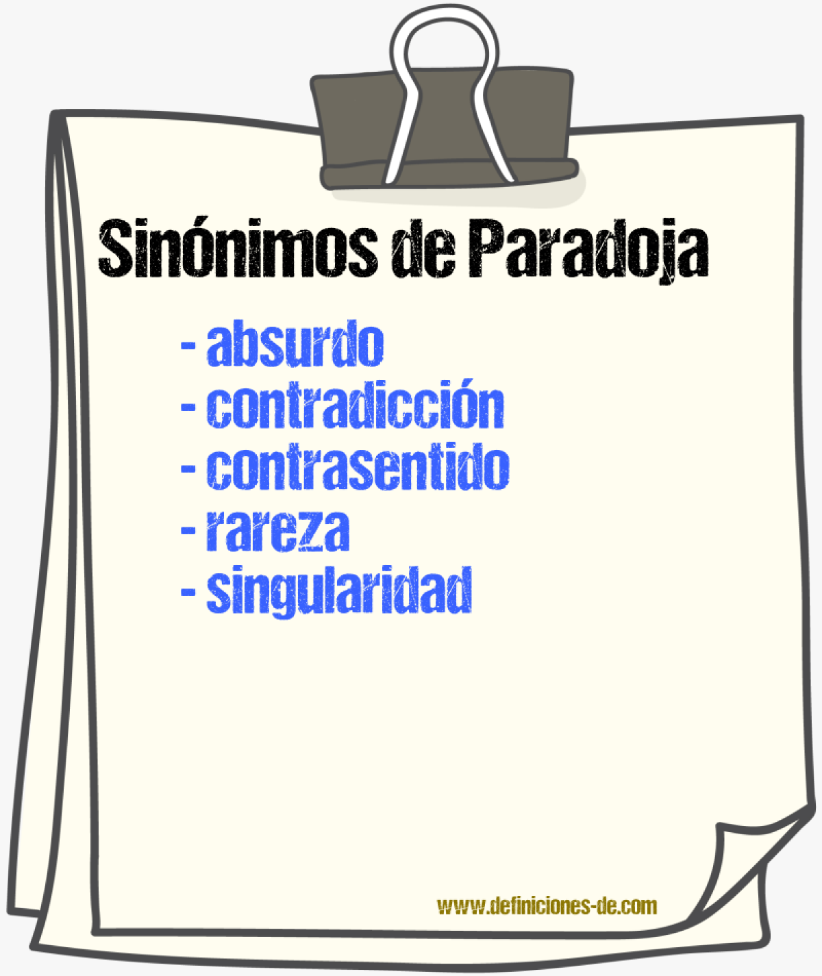 Sinnimos de paradoja