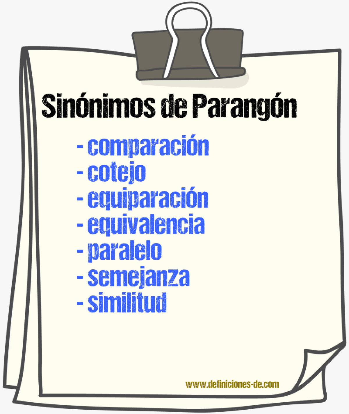 Sinnimos de parangn