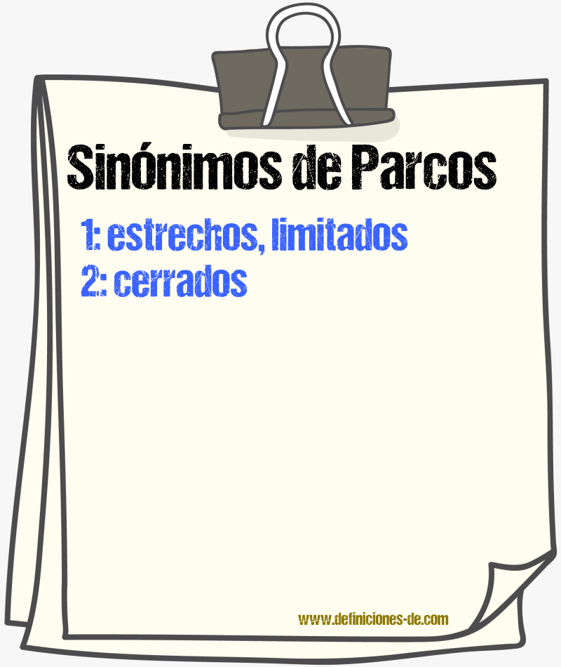 Sinónimos de parcos