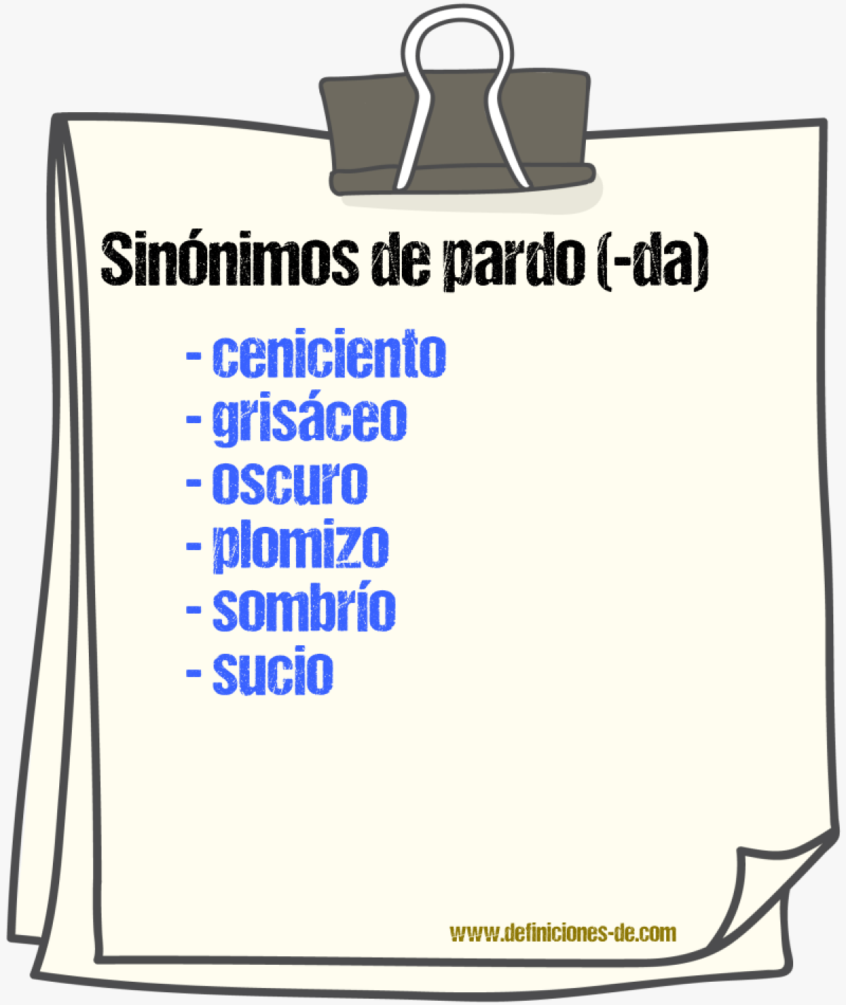 Sinnimos de pardo