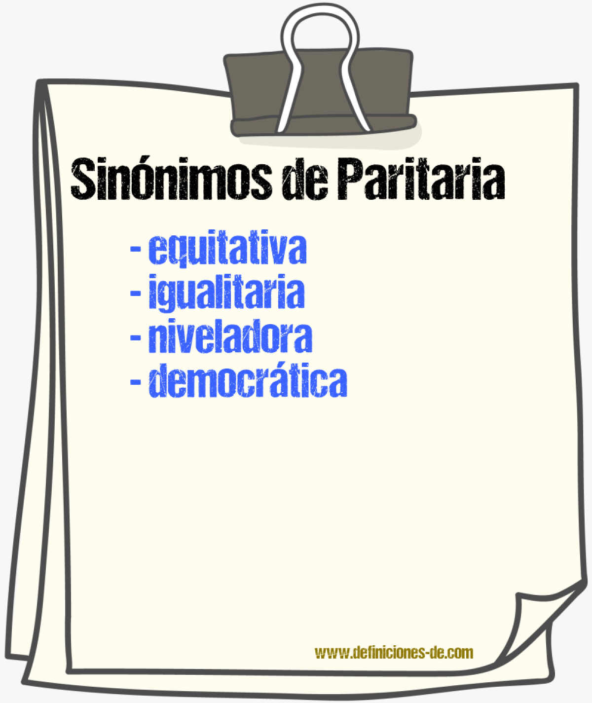 Sinónimos de paritaria