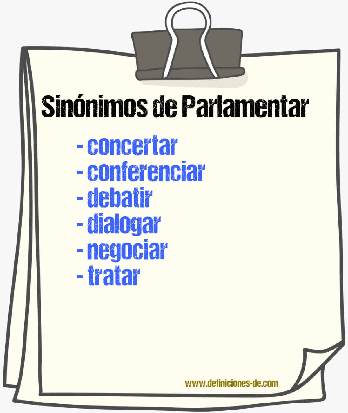 Sinnimos de parlamentar