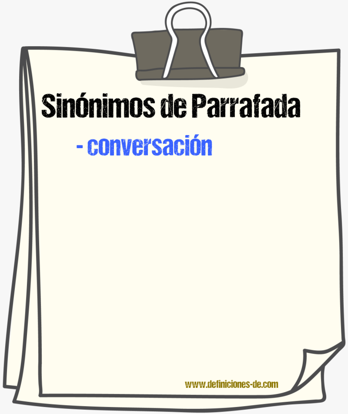 Sinnimos de parrafada