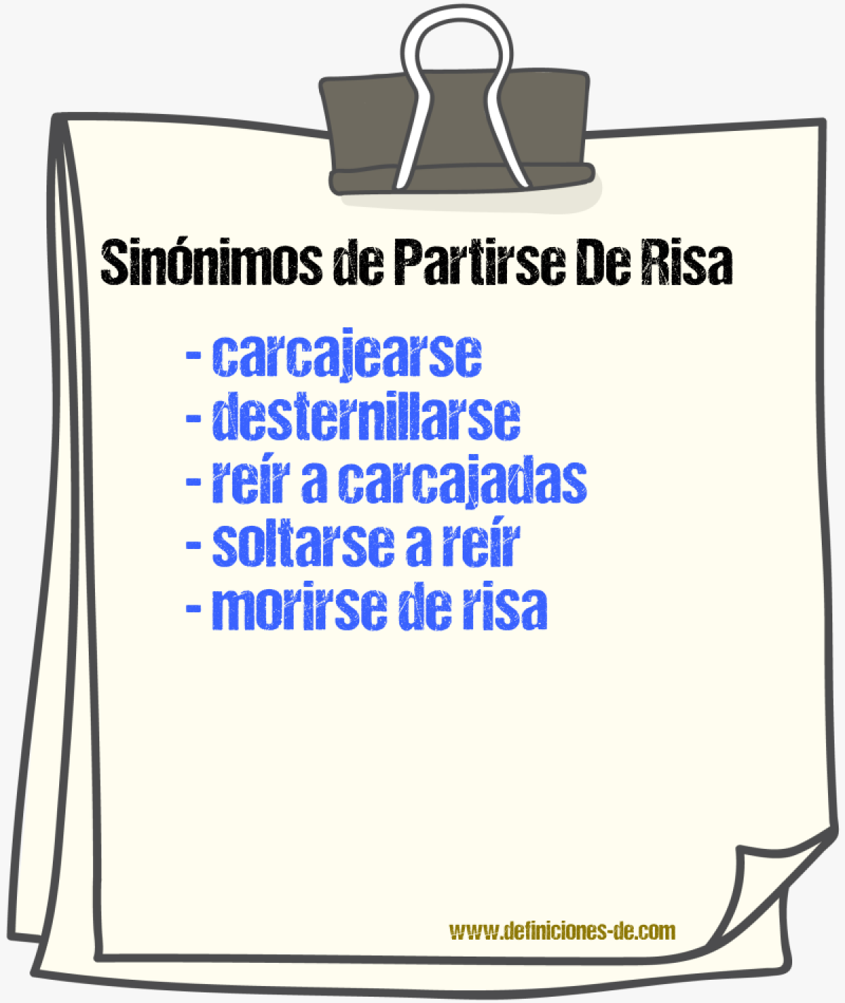 Sinónimos de partirse de risa