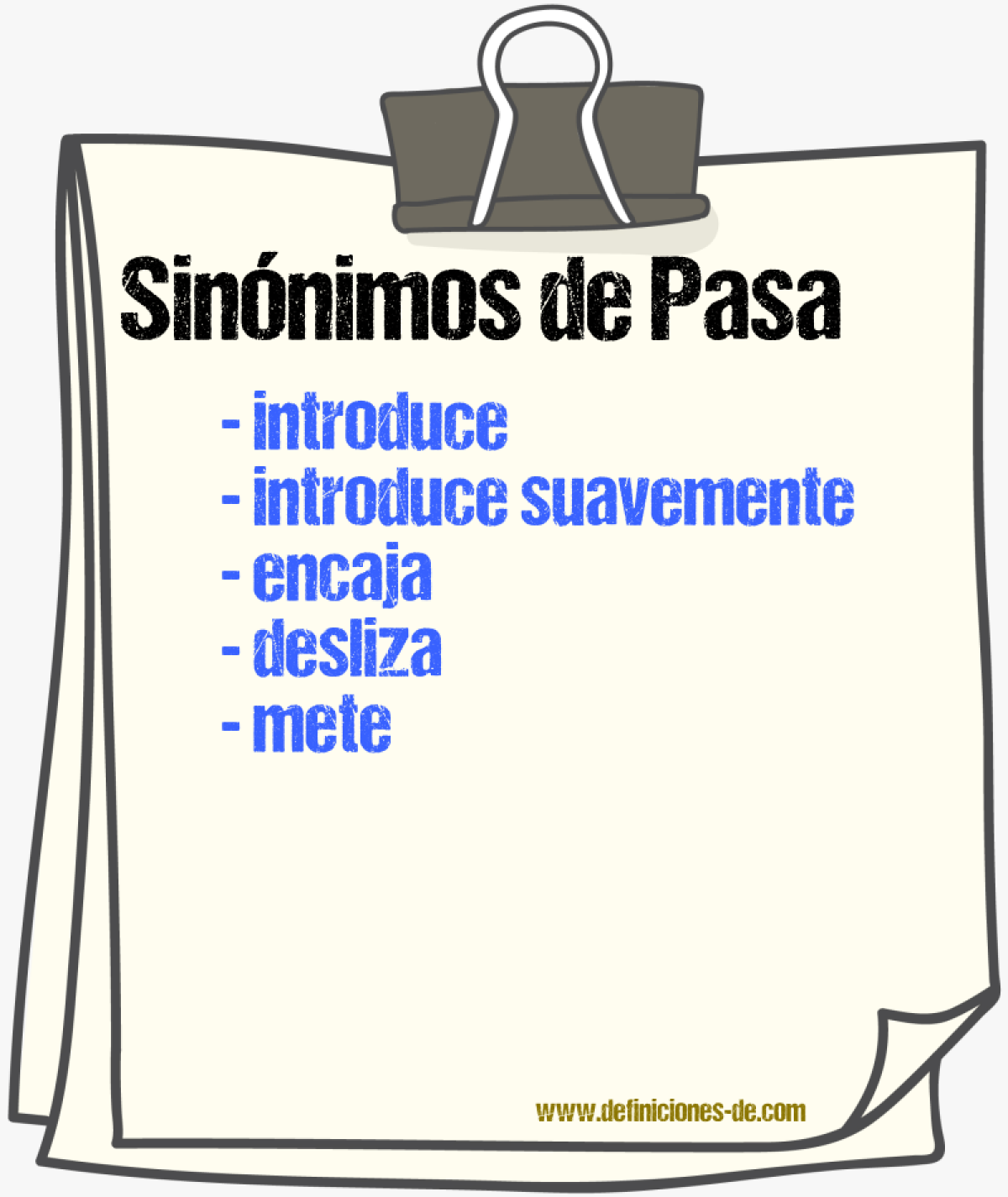 Sinónimos de pasa
