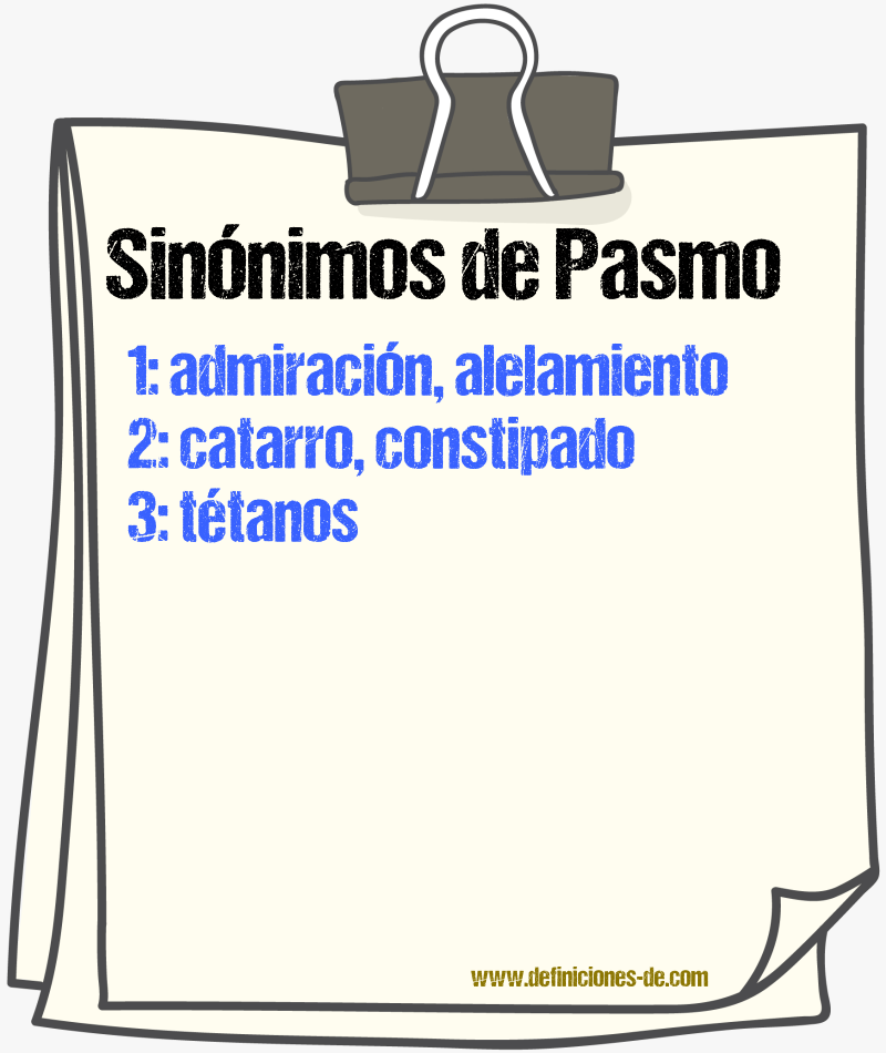 Sinnimos de pasmo