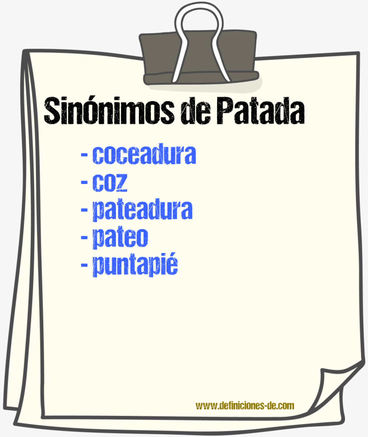 Sinnimos de patada