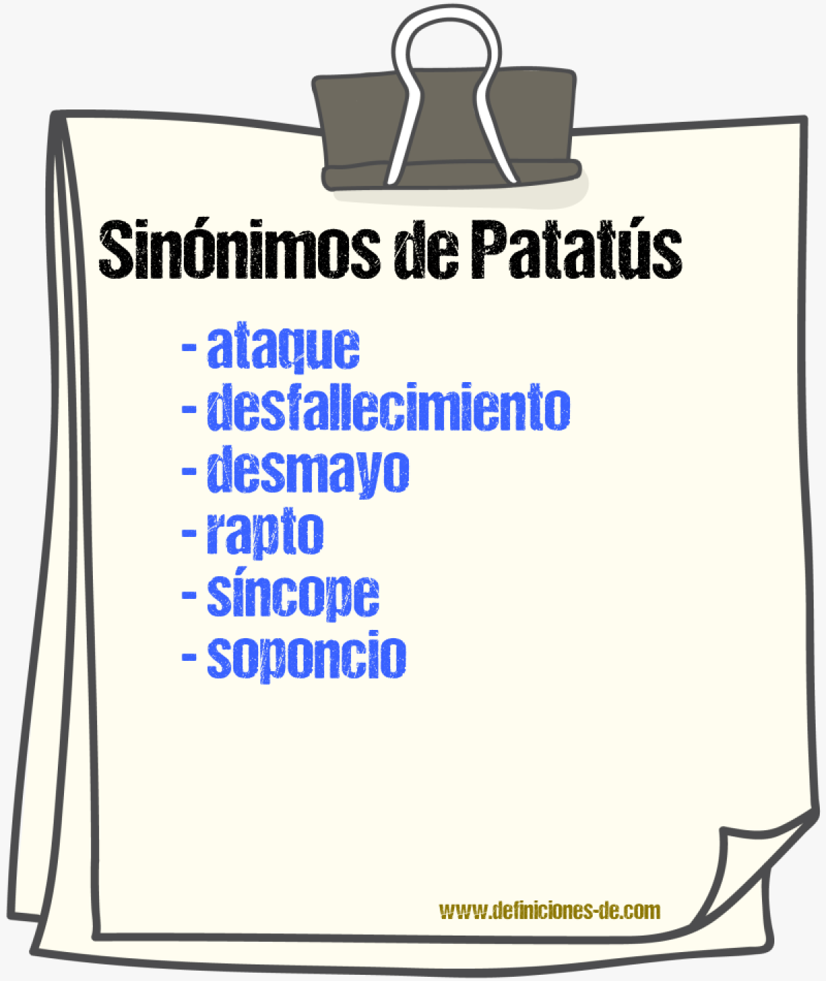 Sinónimos de patatús