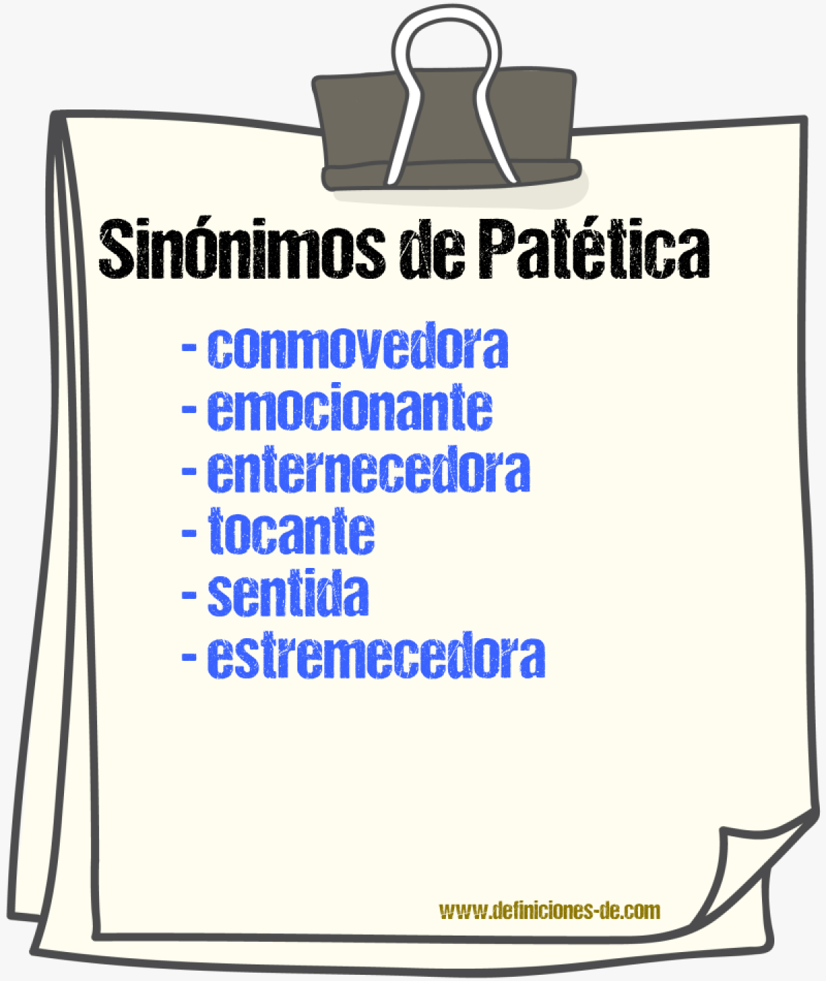 Sinónimos de patética