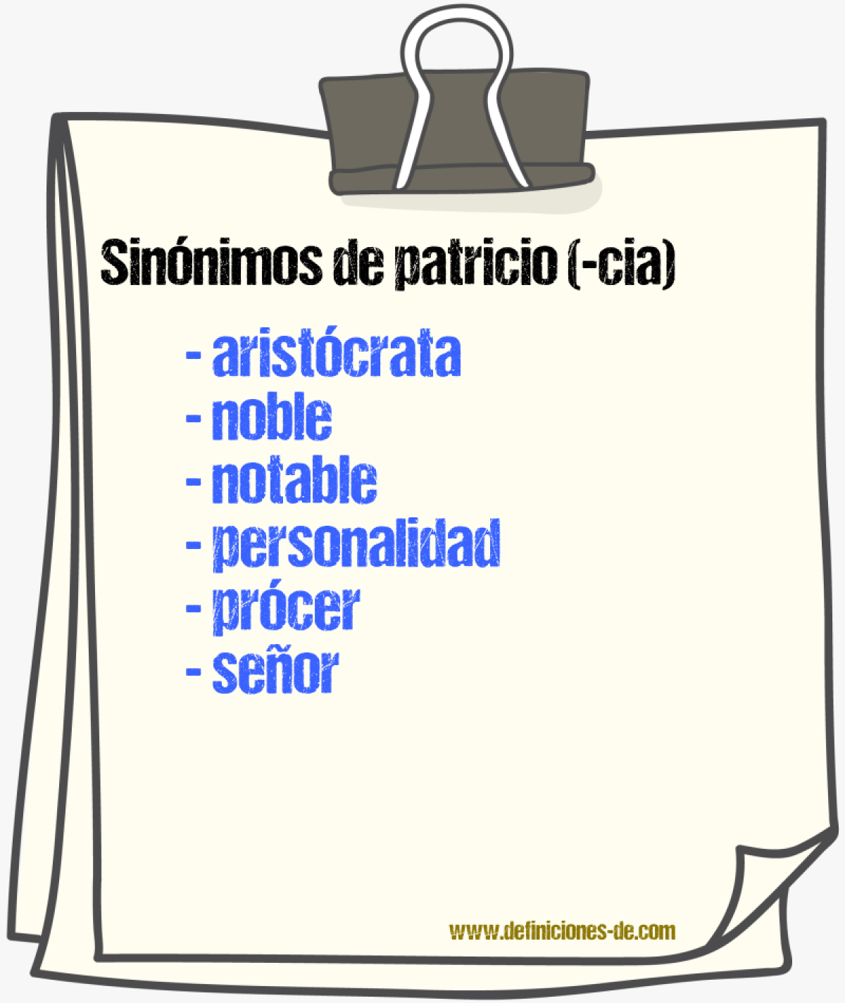 Sinnimos de patricio