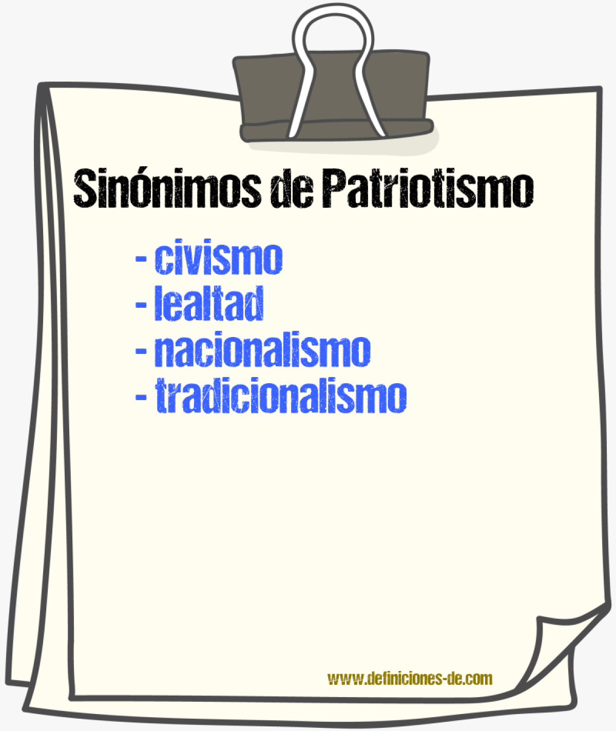 Sinnimos de patriotismo