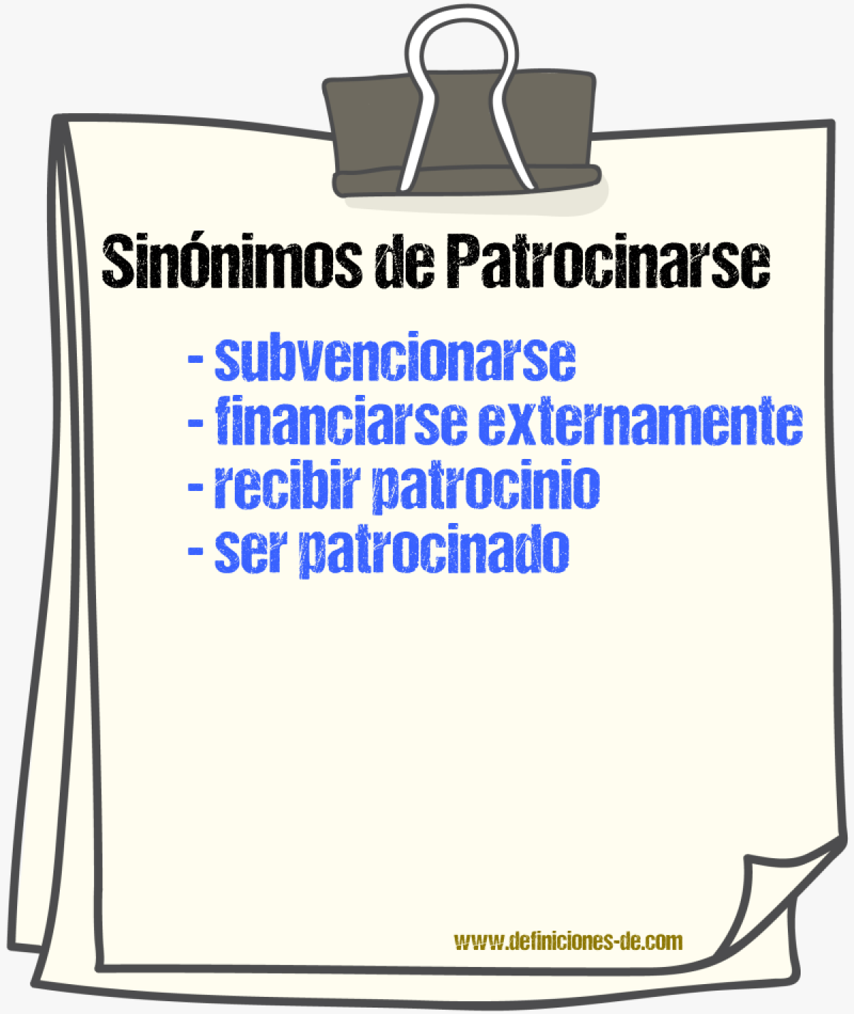Sinónimos de patrocinarse