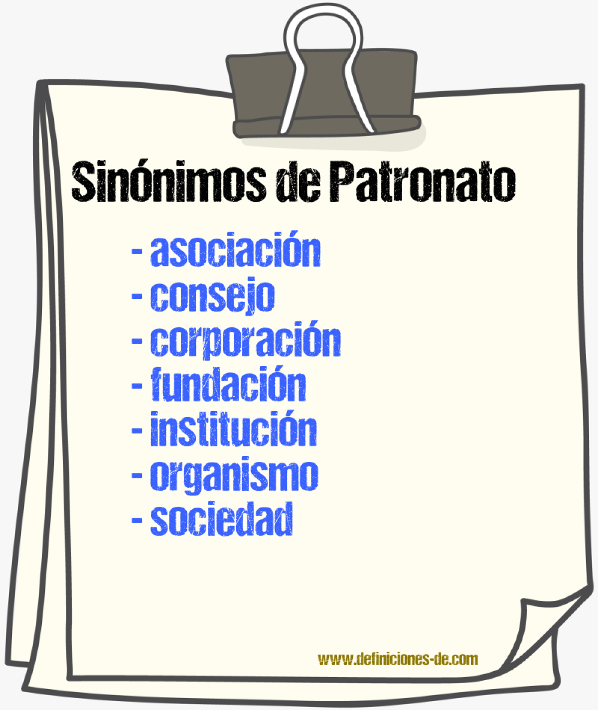 Sinnimos de patronato