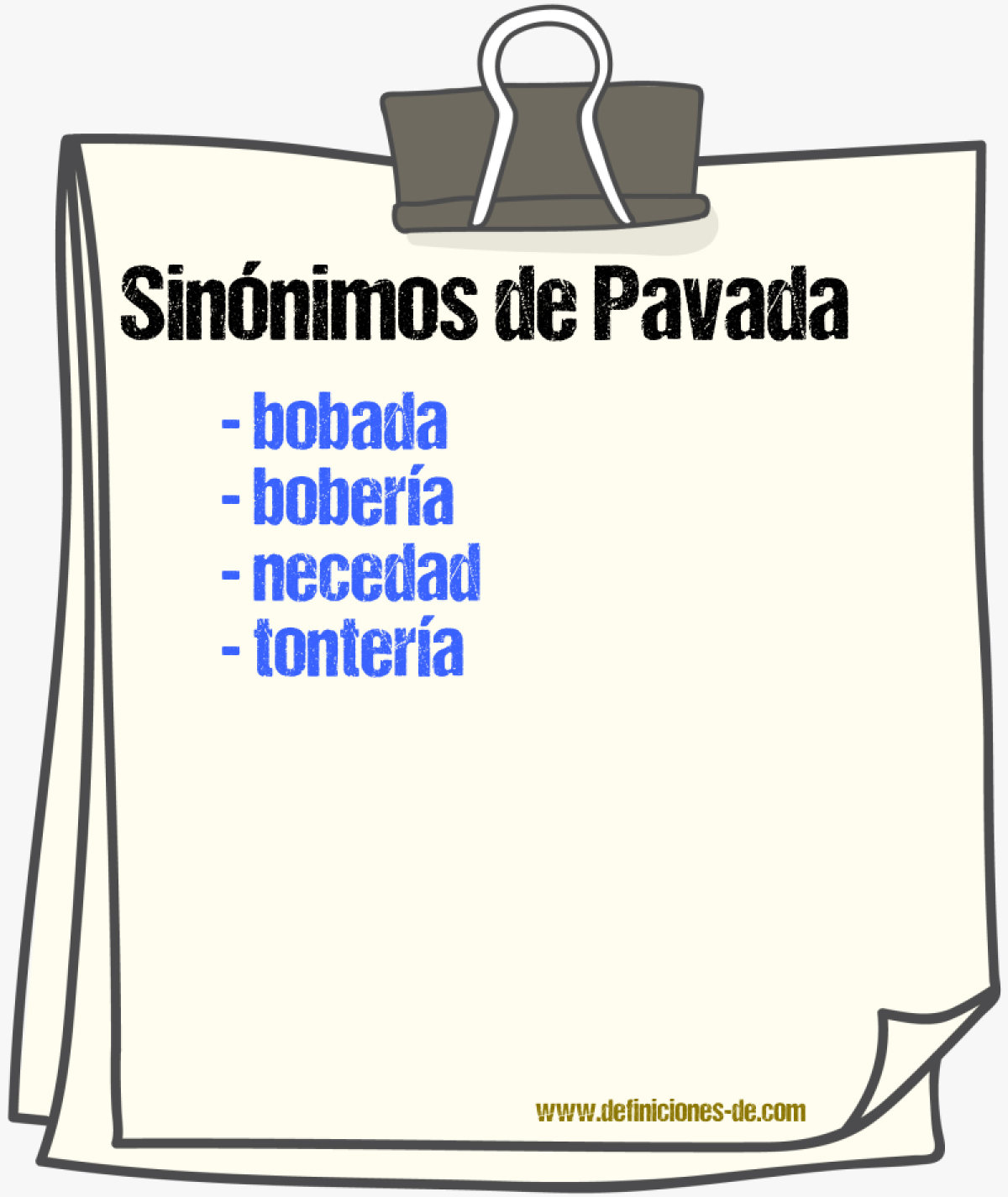 Sinnimos de pavada