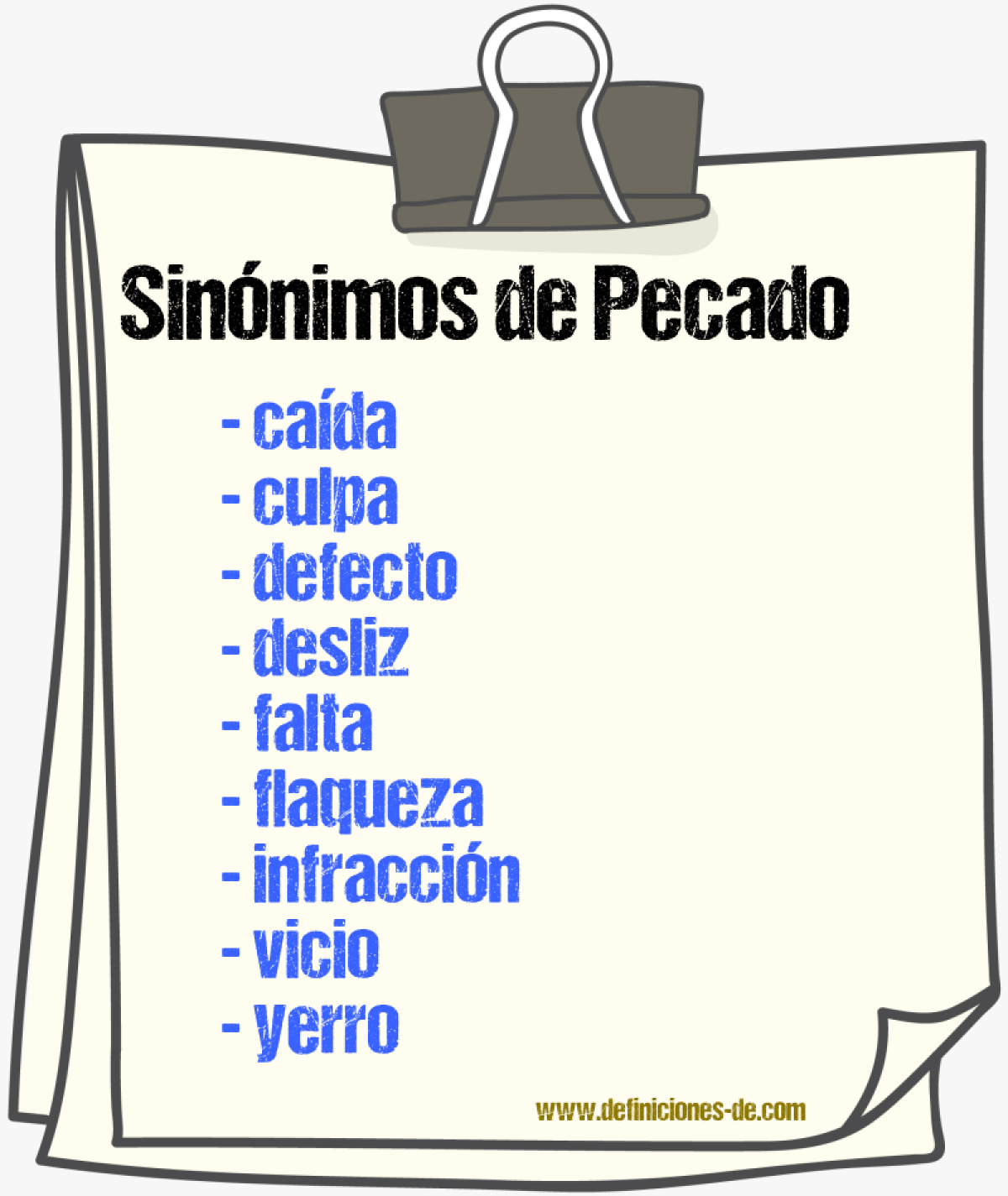 Sinnimos de pecado