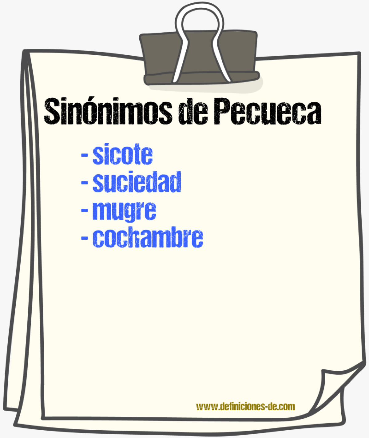 Sinnimos de pecueca