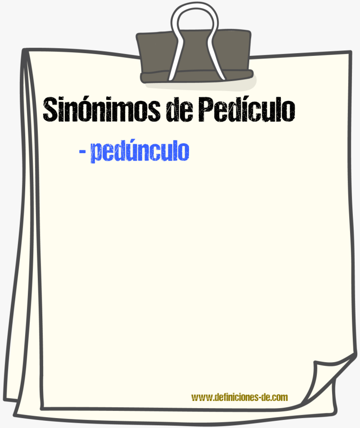 Sinnimos de pedculo