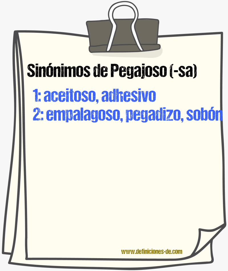 Sinnimos de pegajoso