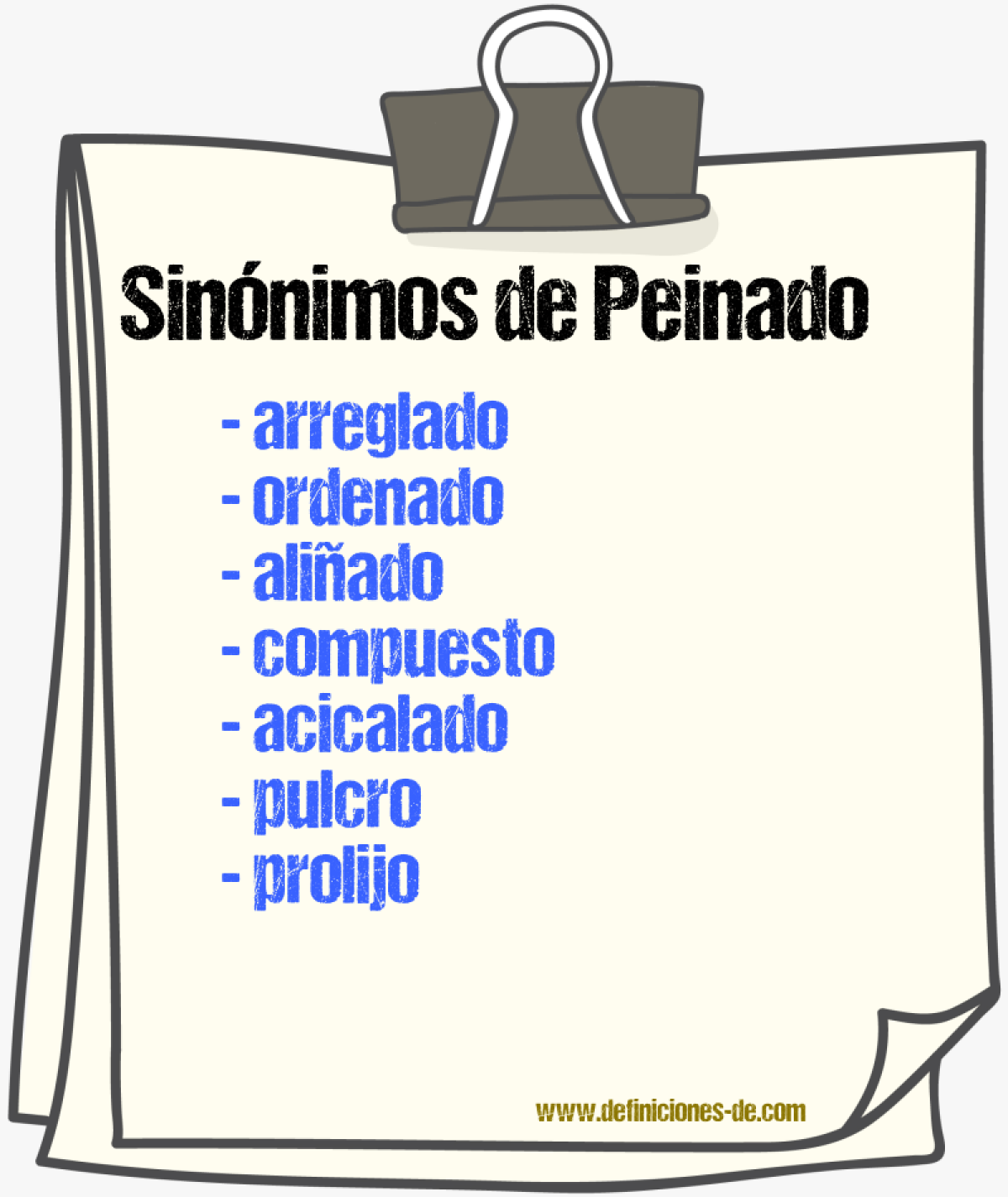 Sinónimos de peinado